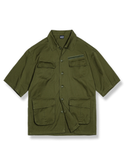 M-42軍用ジャケットをベースにビッグフラップポケットを配したリラックスフィットシャツ。