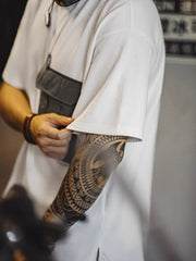 M51ポケット パッチワーク半袖Tシャツ