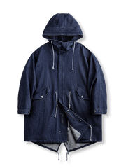 フィッシュテールとフードが特徴のM51デニムパーカ