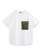 M51ポケットパッチワーク半袖Tシャツの正面図