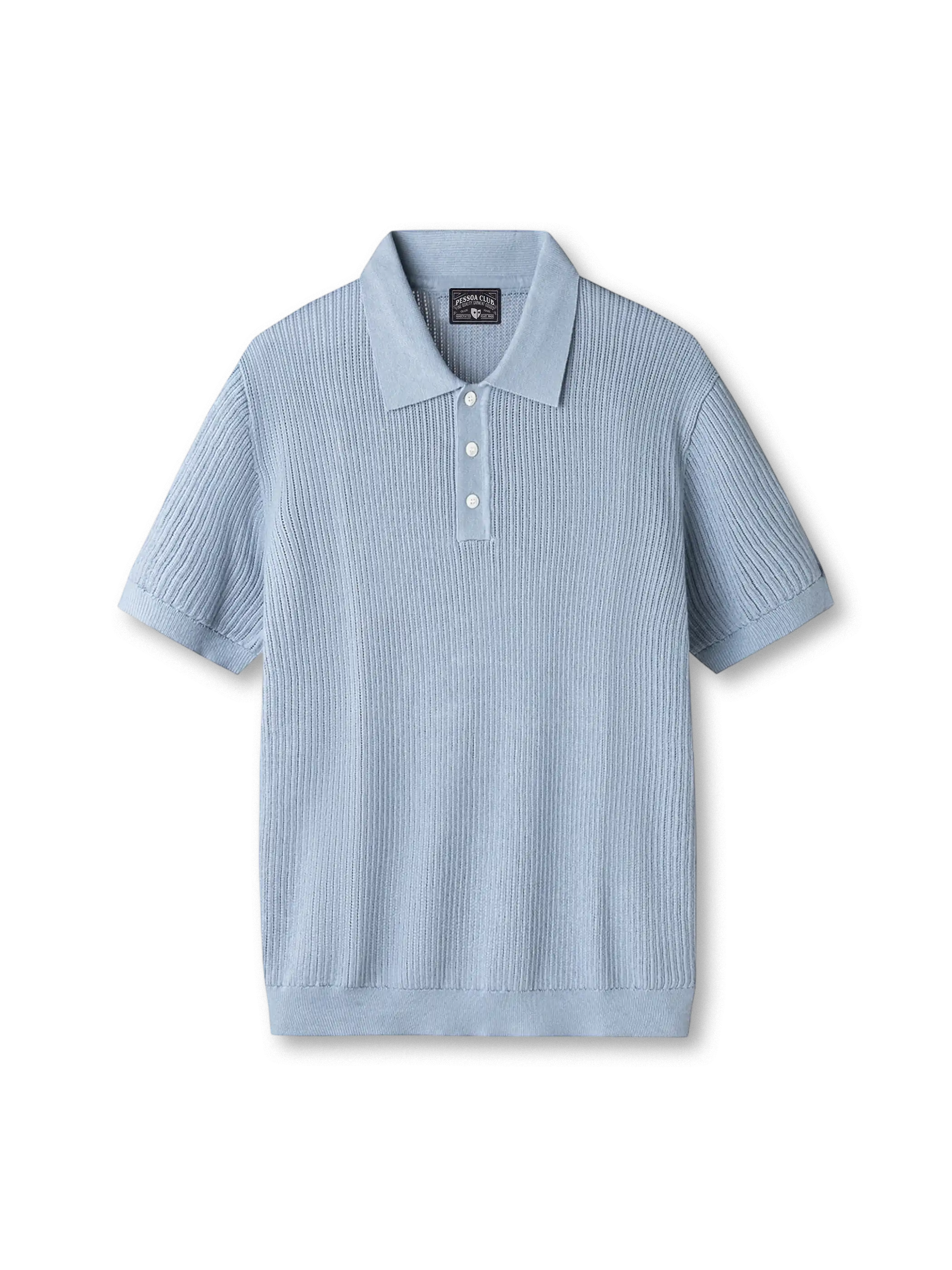 職人監修のポロ衿とリブ編みが映えるマスターグレードニットポロシャツ
