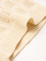 メッシュニットボタンカーディガンシャツ