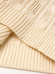 メッシュニットボタンカーディガンシャツ