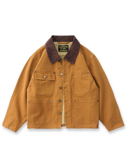 コーデュロイ襟と多ポケットが特徴のミシガンキャンバスワークジャケット。