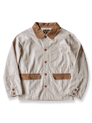 古き良き鉄道作業着を彷彿とさせるコットンキャンバスのワークジャケット