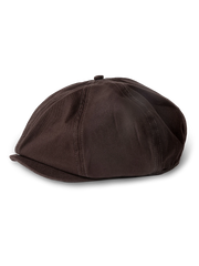 コットン素材使用、深みあるコーヒーカラーのミリタリースタイルキャスケット