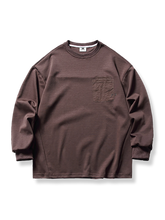 異素材ポケットコンビのラグラン長袖Tシャツ