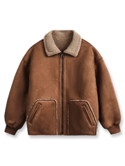 ムートン一体型と中空構造で保温性と軽さを両立したレトロワークスタイルの中綿ジャケット