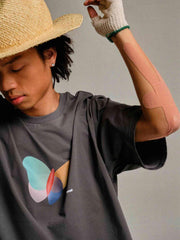 MSNカラー蝶プリントTシャツ