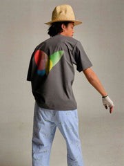 MSNカラー蝶プリントTシャツ