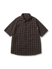ミリタリーテイストとアースカラーが特徴の100%コットンマルチチェックワークシャツ