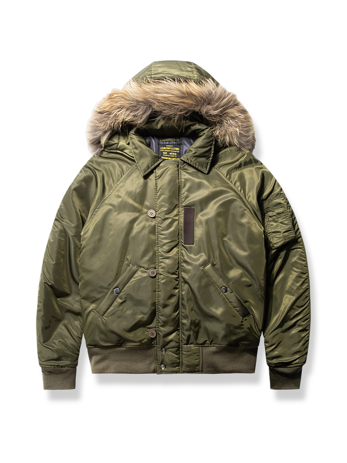 取り外し可能フード付きのN-2Bフライトジャケット