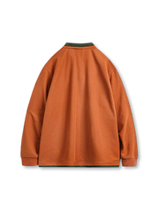 ナバホ刺繍 レイヤードカラー ニットポロ