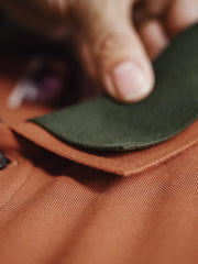 ナバホ刺繍 レイヤードカラー ニットポロ