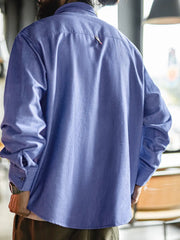 ナバホモチーフワッペン オックスフォード長袖シャツ