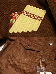 Navajo刺繍 コーデュロイワークシャツ