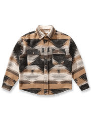 ナバホブランケット柄のウール混紡ジャケット。