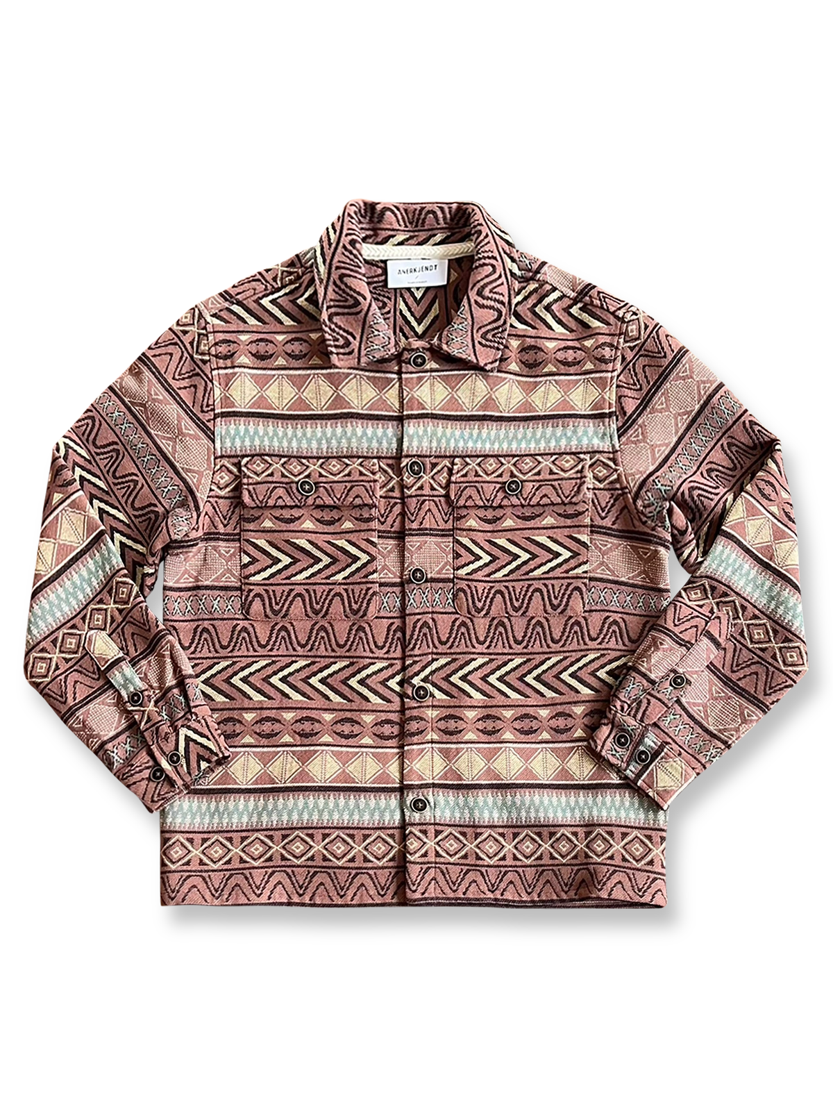 ナバホ風ジャカード柄が映えるコットンジャケット