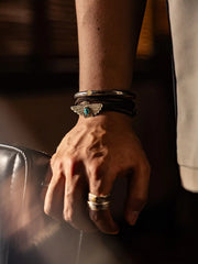 ナバホ戦鷲トルコ石ブロンズペンダント