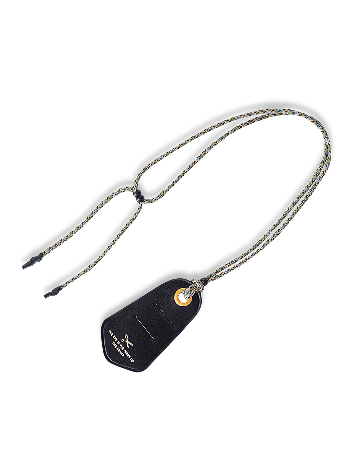 経年変化が楽しめるレザー素材の調節可能なネックストラップ付きメガネホルダー