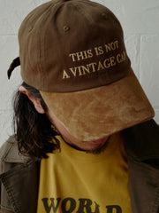 Not Vintage Cap スエードバイザーベースボールキャップ