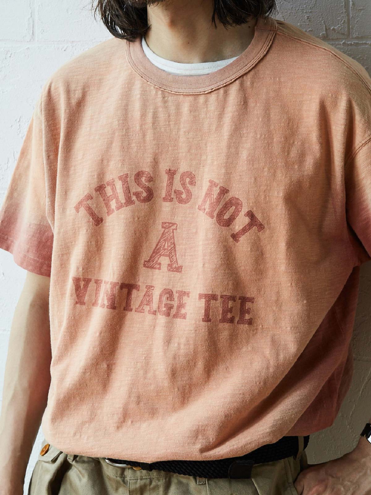 NOT Vintage Tee ヴィンテージ加工質感Tシャツのプリントディテール