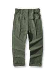 OG-107オリーブグリーンサテンワークパンツの全体展示