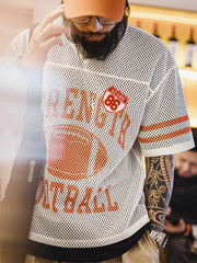 オリーブグリッド メッシュフットボールTEE