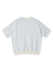 290gロングステープルコットンスラブループバック ラグランスリーブTシャツ