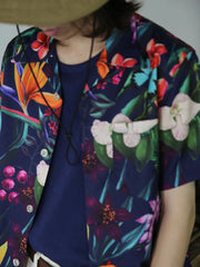 オーキッド&バードオブパラダイス キューバカラーシャツ