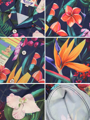 オーキッド&バードオブパラダイス キューバカラーシャツ