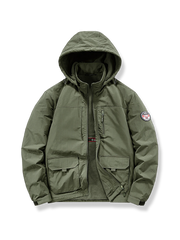 バッジ付きのアウトドア防風ジャケット