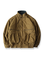 大きめポケットのマスタード中綿ジャケットの製品イメージ