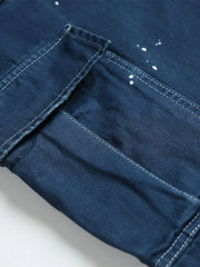 ペイントスプラッターウォッシュドデニムショーツ