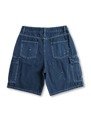 ペイントスプラッターウォッシュドデニムショーツ