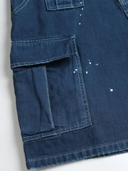 ペイントスプラッターウォッシュドデニムショーツ