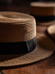 パナマ編み ボーターハット コンバーチブル