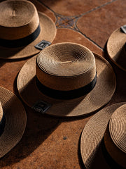 パナマ編み ボーターハット コンバーチブル