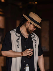 パナマ編み ボーターハット コンバーチブル