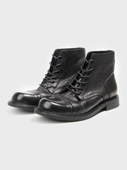 トップ牛革レザー ショートブーツ