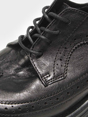 ブローグ彫刻 牛革レザーシューズ