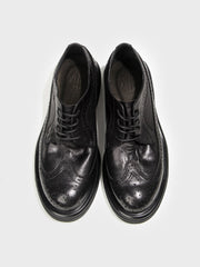 ブローグ彫刻 牛革レザーシューズ