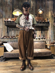 8111ブラウン 牛革ワークブーツ