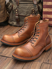 ハイカット牛革ワークブーツ