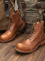 ハイカット牛革ワークブーツ