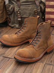 ハイカット牛革ワークブーツ