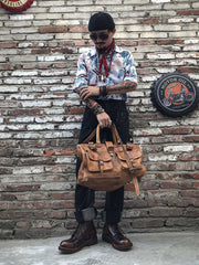 本革 バイカー ブーツ