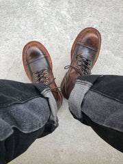 本革 バイカー ブーツ