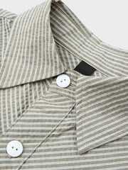 PARDON| 2色ストライプ柄 コットンシャツ