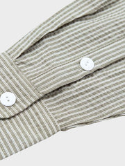 PARDON| 2色ストライプ柄 コットンシャツ